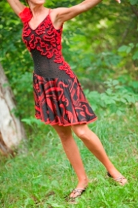 Red & Black Latin Gown (Front)